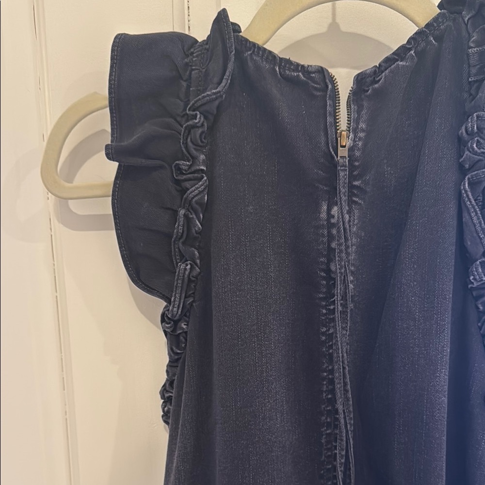 Ulla Johnson Slate Ruffle Denim Talita Dress Size 8 - Picture 6 of 6